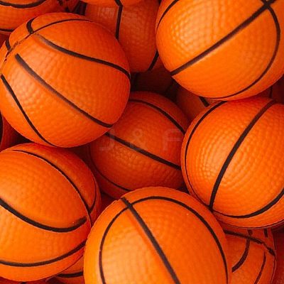 PU Leather Mini Imitation Basketball for Doll Decorations AJEW-H145-63-1