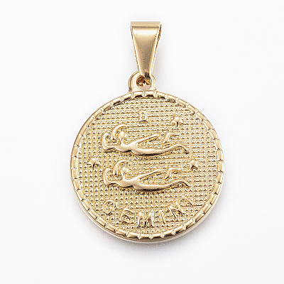 Real 18K Gold Plated 304 Stainless Steel Pendants X-STAS-H372-01C-1