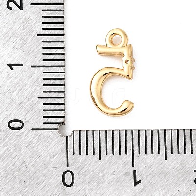 Brass Micro Pave Cubic Zirconia Charms KK-P340-24G-05-1