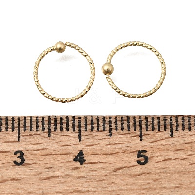 Brass Ball Captive Bead Nose Ring AJEW-G075-01G-02-1