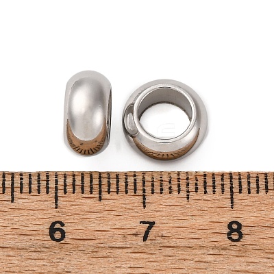 304 Stainless Steel European Beads STAS-P397-01B-P-1