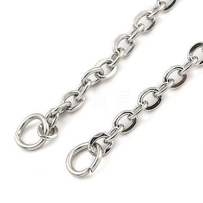 Tarnish Resistant 304 Stainless Steel Cable Chains Necklace Makings AJEW-P119-04B-P-1