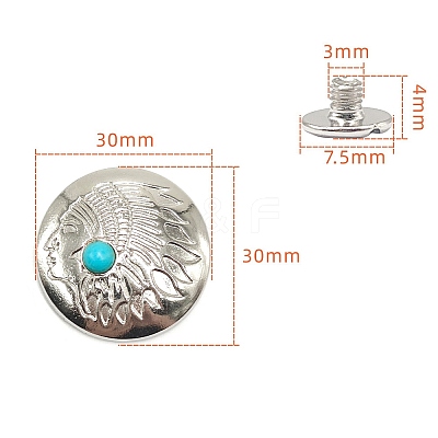 Alloy Decorative Buttons PW-WG1200D-23-1