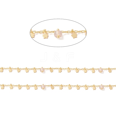Natural Grey Agate Column Beaded Chains CHC-K012-02G-12-1
