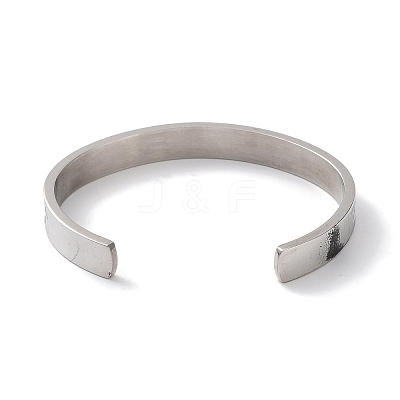Non-Tarnish 304 Stainless Steel Star Cuff Bangles BJEW-F464-P-02-1