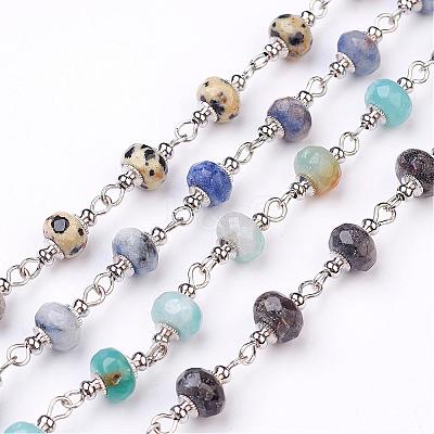 Handmade Gemstone Beaded Chains AJEW-JB00267-1