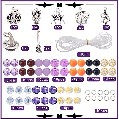 Halloween Bracelet Making Kit DIY-SC0021-87-1