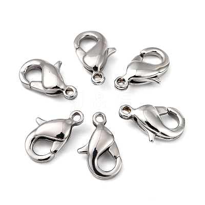 Tarnish Resistant Polished 316 Surgical Stainless Steel Lobster Claw Clasps STAS-R072-23-1