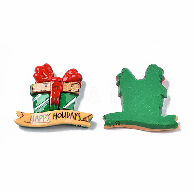 Christmas Theme Opaque Resin Cabochons LS-CRES-N021-120-1