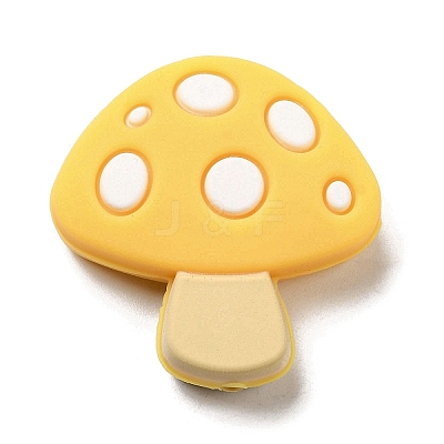 Mushroom Food Grade Eco-Friendly Silicone Focal Beads SIL-Z005-01D-1