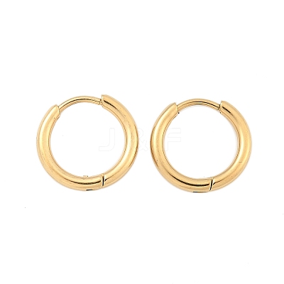 Ion Plating(IP) 304 Stainless Steel Huggie Hoop Earrings LS-EJEW-F111A-14mm-G-1