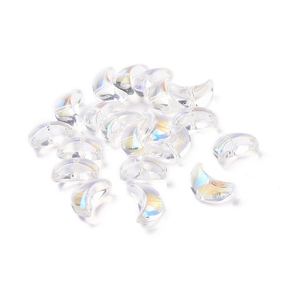 Transparent Electroplate Glass Beads GLAA-F122-01F-1