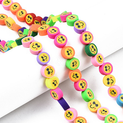 Handmade Polymer Clay Beads Strands CLAY-T020-05-1