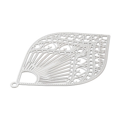 Non-Tarnish 304 Stainless Steel Filigree Big Pendants X-STAS-K257-04P-1