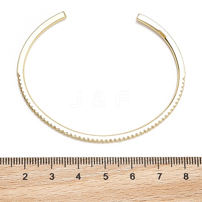 Clear Cubic Zirconia Open Cuff Bangle LS-BJEW-M231-07G-1