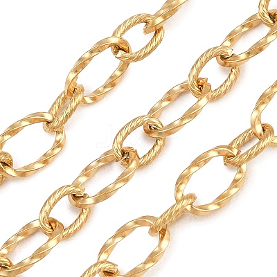 304 Stainless Steel Twisted Oval Link Chains CHS-H118-12G-1