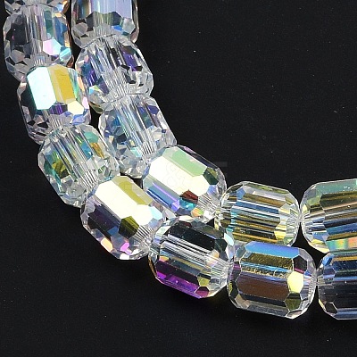 Electroplate Glass Beads Strands X-GLAA-G112-07H-1