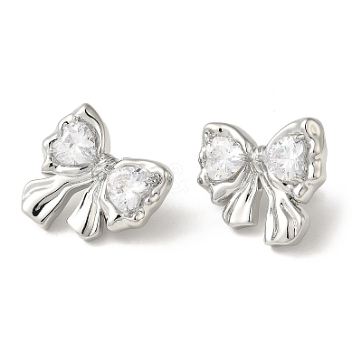 Brass Stud Earrings EJEW-D109-05P-1
