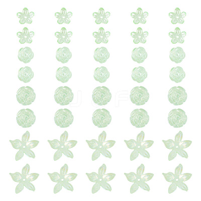 94Pcs 4 Styles Transparent Acrylic Beads TACR-TA0001-84-1