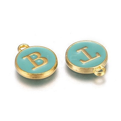 Initial Letter A~Z Alphabet Enamel Charms ENAM-Q437-01-1