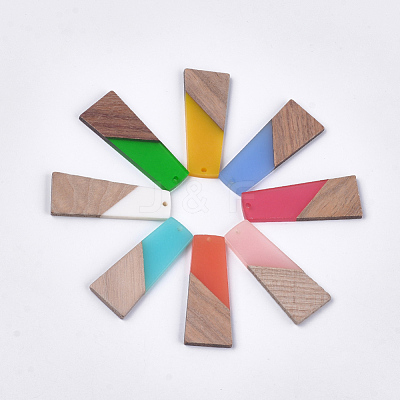 Resin & Walnut Wood Pendants RESI-S358-83-1