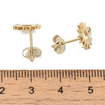 Ion Plating(IP) 304 Stainless Steel Stud Earring Findings X-STAS-I206-01G-1