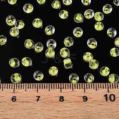 6/0 Inside Colours Transparent Glass Seed Beads SEED-T007-07C-1