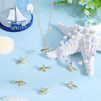 8Pcs Brass Pendants KK-BBC0014-36-1