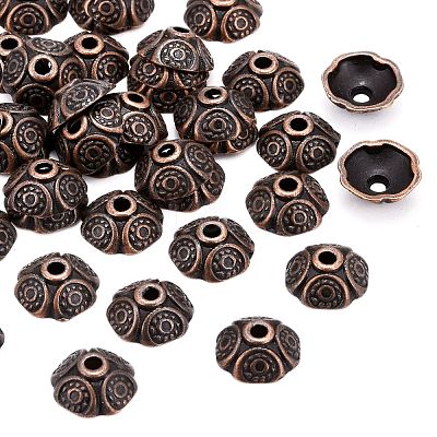 Tibetan Style Bead Caps RLF0652Y-1