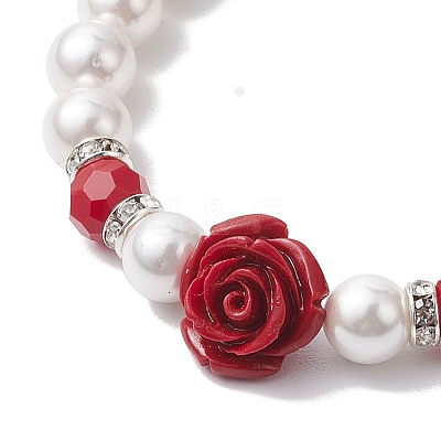 Shell Pearl Beaded Bracelets BJEW-JB10704-1