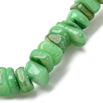 Dyed Natural Freshwater Shell Beads Stretch Bracelets for Men Women BJEW-JB12477-03-1
