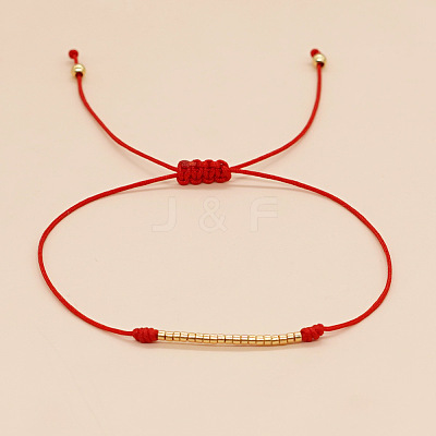 Handmade Glass Seed Bead Braided Bead Bracelets IA9364-1