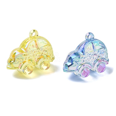 Electroplate Transparent UV Plating Acrylic Pendants OACR-I014-22-1