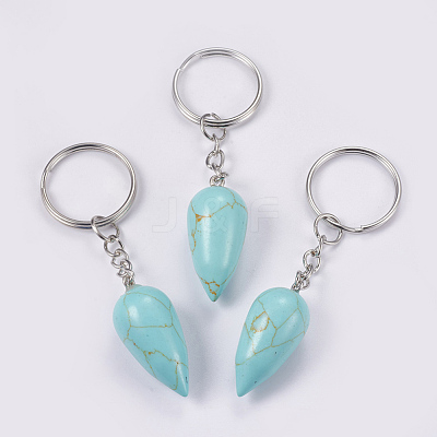 Synthetic Turquoise Keychain KEYC-P041-B03-1