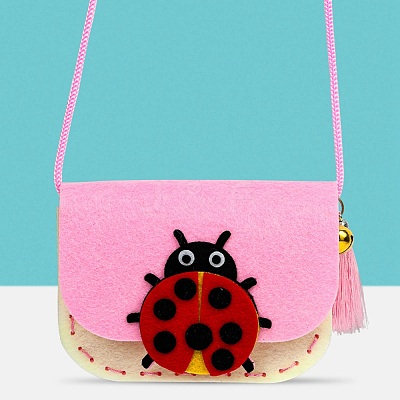 Handmade Non-woven Fabric Animal Change Wallet Set DIY-K059-07-1