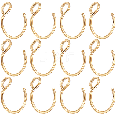 30Pcs 304 Stainless Steel Clip on Nose Ring Findings STAS-BBC0003-95G-1