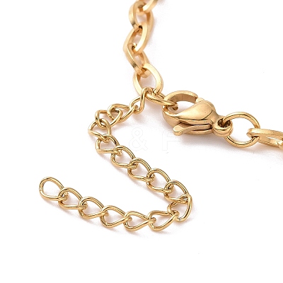 PVD Vacuum Plating 304 Stainless Steel Cable Chain Bracelet for Men Women BJEW-E031-05D-G-1