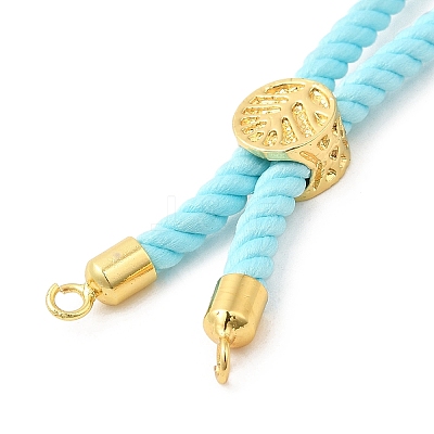 Twisted Nylon Cord Silder Bracelets DIY-B066-03G-09-1