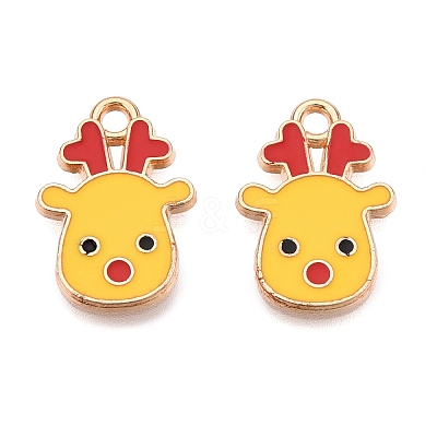 Christmas Theme Alloy Enamel Pendants ENAM-T020-10R-1