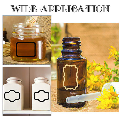 6 Sheets 3 Styles PVC Blank Self-Adhesive Stickers for Seasoning Jar DIY-GO0001-19-1