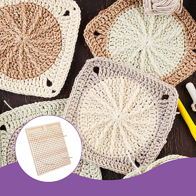 Rectangle Wood Crochet Blocking Board DIY-BC0013-51B-1