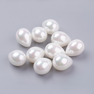 Shell Pearl Half Drilled Beads X-BSHE-G017-16x12mm-17-1