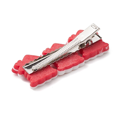 Christmas Theme Resin Alligator Hair Clips PHAR-JH00114-1