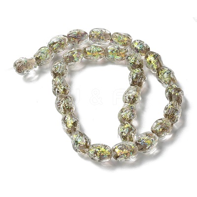 Handmade Foil Lampwork Beads Strands FOIL-Z001-06D-1