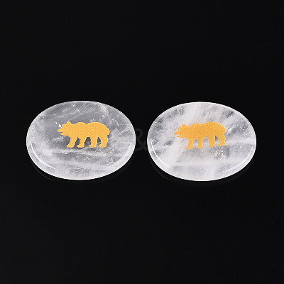 Natural Quartz Crystal Cabochons G-T143-28O-1
