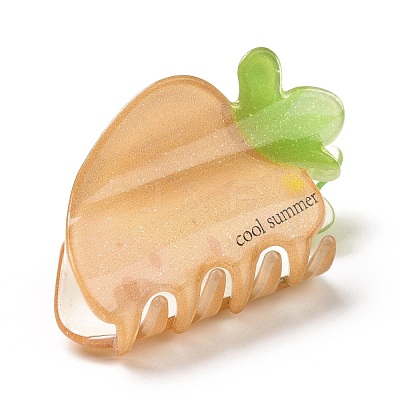 Carrot Shaped Acrylic Claw Hair Clips PHAR-G004-06-1