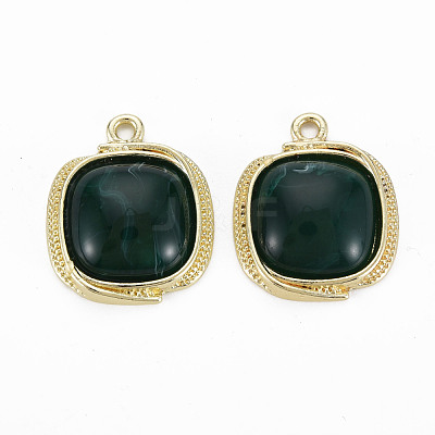 Light Gold Plated Alloy Pendants PALLOY-N154-29C-NR-1