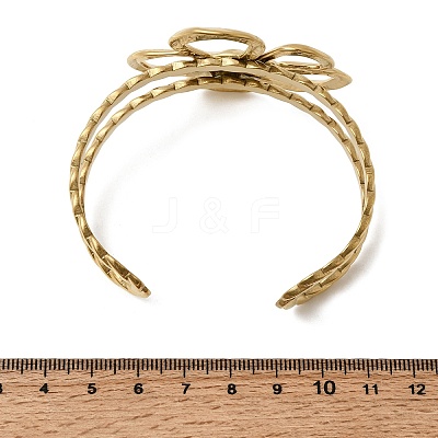 Stylish 304 Stainless Steel Cuff Bangles BJEW-K302-01C-G-1