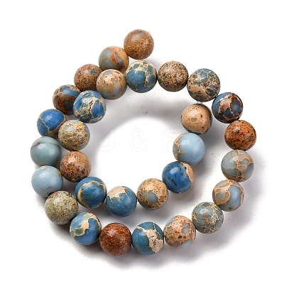 Dyed Natural Regalite/Imperial Jasper/Sea Sediment Jasper Beads Strands G-B124-C02-15-1
