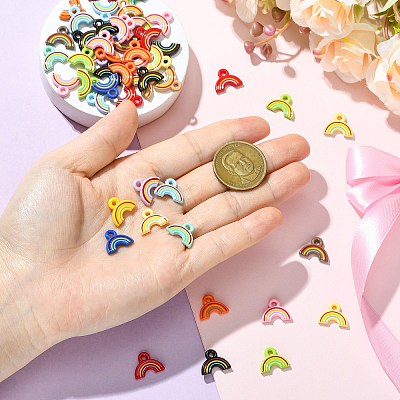 Baking Paint Acrylic Pendants OACR-CJC0005-06-1